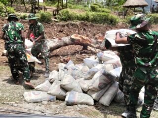 Material Terus Berdatangan, TMMD Kodim 1618/TTU Percepat Wujudkan Sekolah Layak di Perbatasan TTU