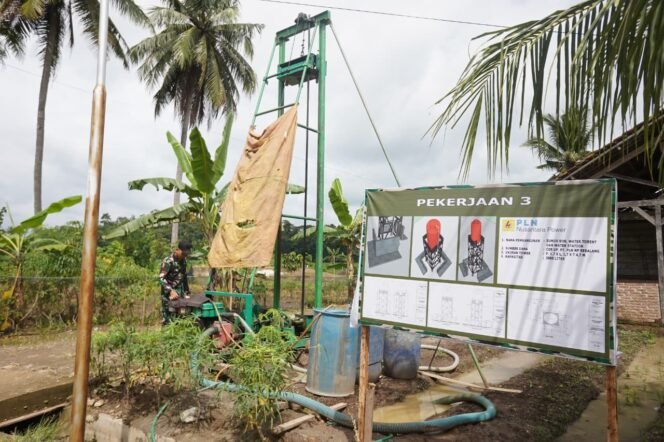 
					Progres Nyata TMMD Kodim 0421/LS, Pemasangan Casing Sumur Bor di Desa Tanjung Rejo Rampung