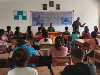 Bukti Nyata Komitmen TNI, Pembangunan RKB SMAN Bikomi Nilulat Sentuh 46 Persen