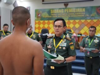 Pangdam II/Sriwijaya Pimpin Sidang Parade Calon Bintara PK TNI AD Gelombang I TA. 2026