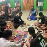 Personel Satgas TMMD 127 Kodim 0430/BA Sahur Bersama Warga dan Laksanakan Patroli Keliling Desa