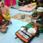 Tim Kesehatan Satgas TMMD 127  Kodim 0430/BA Siaga Layani Warga Desa Wonosari