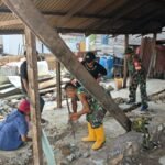 Gotong Royong Tanpa Libur, Satgas TMMD 127 Lanjutkan Pembangunan RTLH Sasaran ke-3