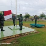Memupuk Rasa Cinta Tanah Air, Kodim 0428/Mukomuko Melaksanakan Upacara Pengibaran Bendera Mingguan.