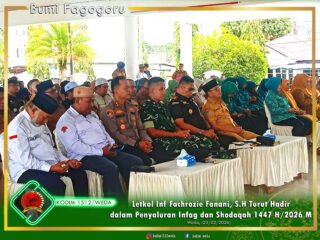 Letkol Inf Fachrozie Fanani, S.H Turut Hadir dalam Penyaluran Infag dan Shodaqah1447 H/2026 M