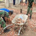 Wujud Kemanunggalan, Satgas TMMD 127 Gotong Royong Bangun Masjid Jami Wonosari