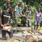 Dipimpin Babinsa, Satgas TMMD 127 Kodim 1804/Kaimana Genjot Infrastruktur di Kampung Marsi