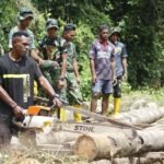 Kolaborasi TNI dan Komcad, TMMD 127 Kodim 1804/Kaimana Bangun Akses Lebih Baik di Kampung Marsi