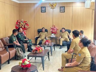 Wujud Sinergitas TNI dan Pemerintah Daerah, Dandim 1310/Bitung Tandatangani Karya Bakti Revitalisasi Marshalling Area Yon TP 916 Makawidey