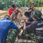 Gotong Royong Tanpa Henti, Satgas TMMD 127 Kendari Kebutar Perakitan Tulang Jembatan