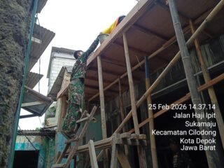 RTLH Ibu Murdiana Tembus 64 Persen, Satgas TMMD Ke-127 Kodim 0508/Depok Utamakan Kualitas Bangunan