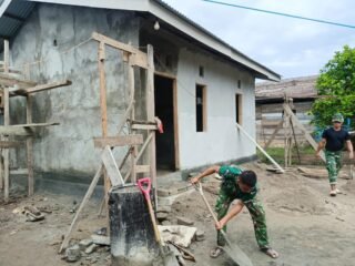 Satgas TMMD 127 Kodim 1305/Buol Tolitoli Laksanakan Pembangunan RTLH di Dusun Ogomolobu