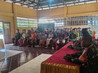 Satgas TMMD 127 Kodim 0430/BA Bersama Warga Wonosari Ikuti Pelatihan Tanggap Bencana