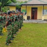 Tingkatkan Disiplin dan Soliditas, Satgas TMMD 127 Kodim 1804/Kaimana Gelar Apel Pagi