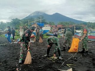 Koramil Jajaran Kodim 1310/Bitung Gelar Gerakan Indonesia Asri, Wujud Nyata Kepedulian Lingkungan dan Kemanunggalan TNI-Rakyat