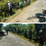 Babinsa Koramil 08/Arongan Lambalek Bersama Warga Laksanakan Gotong Royong