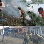 Dukung Gerakan Indonesia ASRI, Jajaran Korem 012/TU Kodim 0112/Sabang Gotong Royong Bersihkan Kawasan Wisata