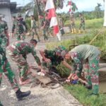 Satgas TMMD Ke-127 Tunjukkan Dedikasi Melalui Aksi Bersih Lingkungan