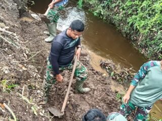 Satgas TMMD Jajaran Korem 012/TU Fokus Penggalian Pondasi Wingwall di Desa Pasi Aceh