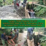 Pengecoran Wingwall Dikebut, Satgas TMMD dan Warga Bersatu