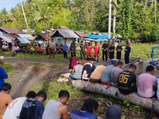 Pembangunan Jembatan Gantung Garuda Rampung dan Dinyatakan Selesai, Warga Bobo Gelar Syukuran di Lokasi Jembatan