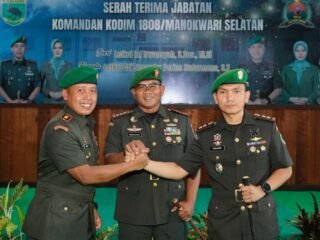 Letkol Czi Sunandar Parius Sudarmono Resmi Jabat Dandim 1808/Manokwari Selatan