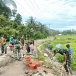 Satgas TMMD ke-127 Kodim 1305/Buol Tolitoli Laksanakan Pembangunan Talud 1.030 Meter di Dusun Ogomolobu