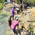 Progres 45 Persen, Satgas TMMD 127 Kodim 1804/Kaimana Perkuat Struktur Jembatan Marsi