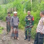 Wujudkan Rasa Aman, Babinsa dan Bhabinkamtibmas Desa Belandingan Siaga Hadapi Dampak Cuaca Ekstrem