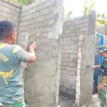 Satgas TMMD ke-127 Kodim 1305/Buol Tolitoli Gaspoll Pembuatan MCK di Desa Oyom