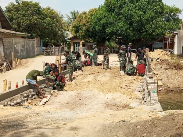 Wajah Baru Mulai Nampak, TNI Percepat Pembangunan Jembatan Aramco Bangka Jaya–Krueng Gukueh