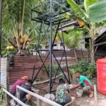 Satgas TMMD 127 Pasang Menara Tandon Air di Sambuli