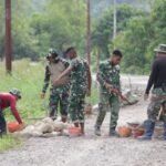Bangun Talud 1.030 Meter, Satgas TMMD ke-127 Perkuat Struktur Jalan Desa Oyom