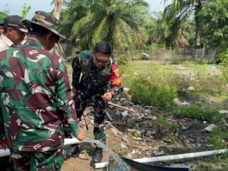 Dansatgas TMMD 127 Kodim 0430/BA Cek Langsung Pembangunan Sumur Bor dan Pembukaan Jalan