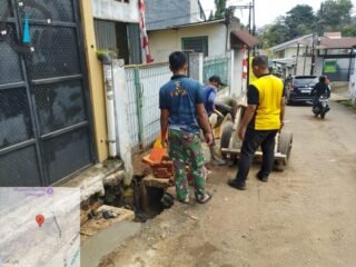 H+23 TMMD Kodim 0508/Depok, Pengerjaan Drainase Sukamaju Capai 90 Persen