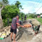 Satgas TMMD ke-127 Kodim 1305/Buol Tolitoli Bangun Talud Sepanjang 1030 Meter di Dusun Ogomolobu