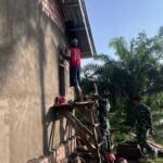 Satgas TMMD 127 Kodim 0430/BA Kebut Pekerjaan RTLH Rumah Bapak Paiman, Lanjut Plester Dinding dan Pengecatan