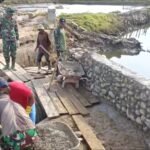 Bakti TNI Luar Biasa, Pembangunan Jembatan Aramco di Lancang Barat Permudah Akses Warga