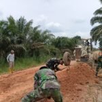 Progres 90 Persen, Satgas TMMD 127 Kodim 0430/Banyuasin Genjot Penyelesaian Jalan Wonosari – Rukun Makmur