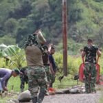 Satgas TMMD ke-127 Kodim 1305/Buol Tolitoli Kerjakan Pembangunan Talud Sepanjang 1030 Meter di Desa Oyom