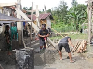 Satgas TMMD ke-127 Kodim 1305/Buol Tolitoli Genjot Pembangunan Masjid di Dusun Ogomolobu