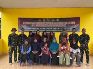 Satgas TMMD 127 Bersama PKK Desa Wonosari Laksanakan Kegiatan Peningkatan Pendidikan Melalui Program Kerja Paket