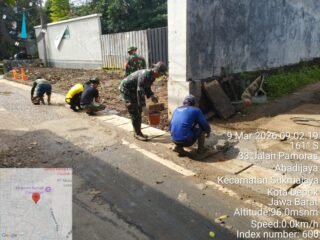 Kado untuk Warga Cilodong, Drainase Udite 200 Meter TMMD Depok Selesai Dikerjakan