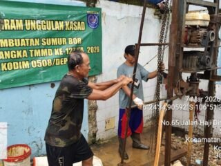 Program Unggulan TNI AD: Sumur Bor Posyandu Mekarsari Depok Rampung 100%