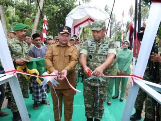 Kasad Resmikan Jembatan Garuda di Lhokseumawe, Tandai Launching 200 Titik Jembatan di Indonesia