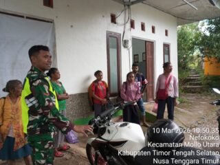 Koramil Mollo Utara Perkuat Pengawasan Wilayah, Babinsa Ajak Warga Prioritaskan Keselamatan