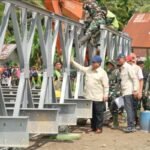 Peresmian 218 Jembatan Oleh Presiden RI Dihadiri Oleh Sejumlah  Pejabat Utama Kodam XV/Pattimura secara Daring.