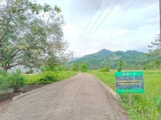 Pengerasan Jalan dan Pembangunan Talud di Dusun Ogomolobu Capai 100 Persen