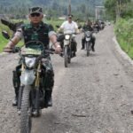 Pengerasan Jalan dan Talud TMMD 127 di Desa Oyom Rampung 100 Persen