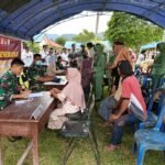 Kasdam XXIII/Palaka Wira Tinjau Bakti Kesehatan TMMD di Desa Oyom